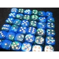 thumbnail image 2 of Blue and Green Gemini Dice with Gold Pips D6 12mm (1/2in) Pack of 36 Chessex, 2 of 3