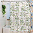 thumbnail image 3 of Sage Green Fruit Waterproof Shower Curtain, Large 72"x84" Washable Polyester Fabric Shower Curtains for Bathroom, Vintage Plant Nature Botanical Flower Decorative Bathtub Curtain Sets with Hooks, 3 of 9