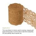 thumbnail image 3 of Uxcell Lace Ribbon Floral Pattern Lace Trim Ribbon for Sewing Making DIY Crafts Gift Wrapping Bouquets Light Brown, 3 of 6