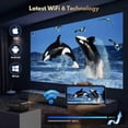 thumbnail image 2 of [Built-in Apps/Smart OS] 2K Projector with WiFi and Bluetooth 1080P Native 4K Support premium speakers Smart Android TV OS Projector, WiFi 6, Bluetoo, 2 of 7