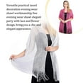 thumbnail image 3 of Sonducket Bufanda brillante de lujo, chal para sombra de protección solar, hilo fino femenino, borla de encaje hueco largo, capas de boda, Ropa, zapatos y accesorios Miscelánea Rosa roja, 3 of 6