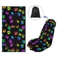 thumbnail image 4 of KUIFORTI Multi-Purpose Car Seat Covers & Absorbent Microfiber Towels - Cute Paw Print Front Seat Protectors for Trucks, SUVs, Sedans (Yoga, Gym, Running Accessories), 4 of 8