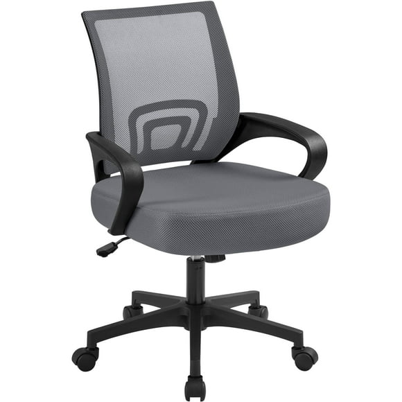 Silla de oficina Yaheetech Mid Back Executive Task gris oscuro