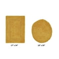 thumbnail image 2 of Better Trends 2 Piece Bathroom Rugs Toilet Lid Cover Set 100% Cotton Water Absorbent Reversible Mat Machine Washable Bath Rug for Bathroom Floor Decor Toilet Seat Covers 18"x20"|17"x24" Yellow Lux, 2 of 4