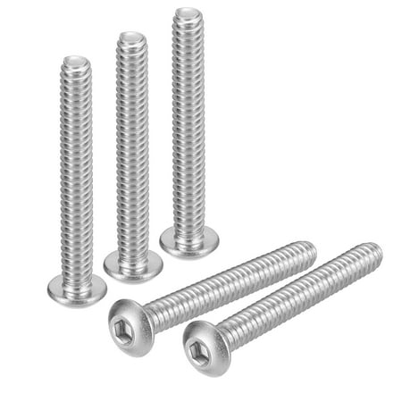 

#10-24x1-1/2 Button Head Socket Cap Screws 20 Pack 304 Stainless Steel Screws