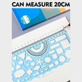 thumbnail image 5 of Fnochy Geometric Ruler Set, Multifunctional Drawing Tool, Protractor Measuring Kit for Students, Durable Plastic Design, Perfect for Art and Math Projects, 5 of 6