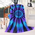 thumbnail image 2 of Blue Purple Tie Dye Pattern Blanket,Comfortable Soft Flannel Throw Blanket,All Season,Warm Lightweight Blankets for Sofa Bed Couch Living Room Chair,40"x50", 2 of 4