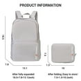 thumbnail image 2 of Travelhouse Travel Backpack Laptop Business 18 Inch Business Anti Theft Slim Sturdy College School Computer Bag.Gray, 2 of 8