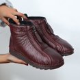 thumbnail image 3 of adviicd Snow Boots For Women Leisure Women's Velvet Zipper Snow Boots Padded Plus Cotton Winter Low Shoes women's Wide Women Hiking Boots, 3 of 5