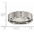 thumbnail image 2 of Titanium Satin Polished with Diamonds 7mm Band, 2 of 8