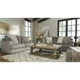 thumbnail image 3 of Bowery Hill Contemporary Microfiber Fabric Loveseat in Ash Gray Finish, 3 of 5
