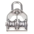 thumbnail image 1 of jinwen 25mm Double Sheave Swivel Lifting Rope Rope Pulley Block 304 Stainless Steel M25, 1 of 7