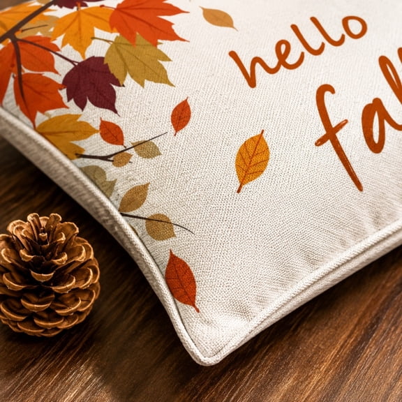 AuroraX Fall Pumpkin Pillow Covers Indoor Outdoor Throw Pillowcases Autumn Cozy Rustic Farmhouse Thanksgiving Fall Decor
