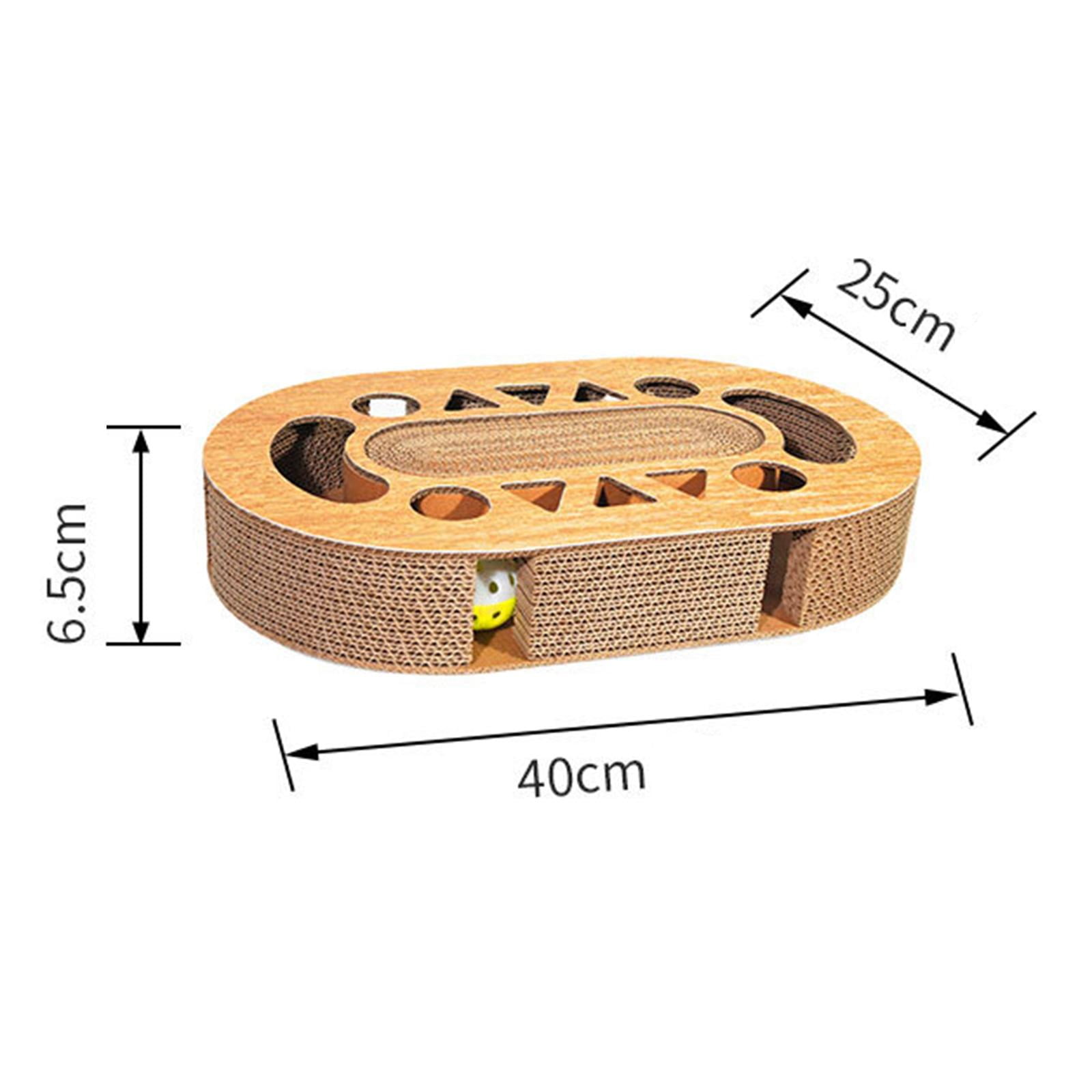 Cat Scratcher with Trackball Scratching Resistant Kitty Exercise Scratch Pad Oval