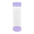 thumbnail image 2 of Clear Water Bottle 14oz / 410ml Wide Mouth Glass Bottles with Strap, Lids for Juicing, Smoothies, Infused Water, Beverage Storage, Purple, 2 of 7