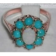 thumbnail image 4 of LBG 14K Rose Gold Womens Opal & Turquoise Cluster Ring - Size 10 - Sizes 4 to 12 Available, 4 of 4