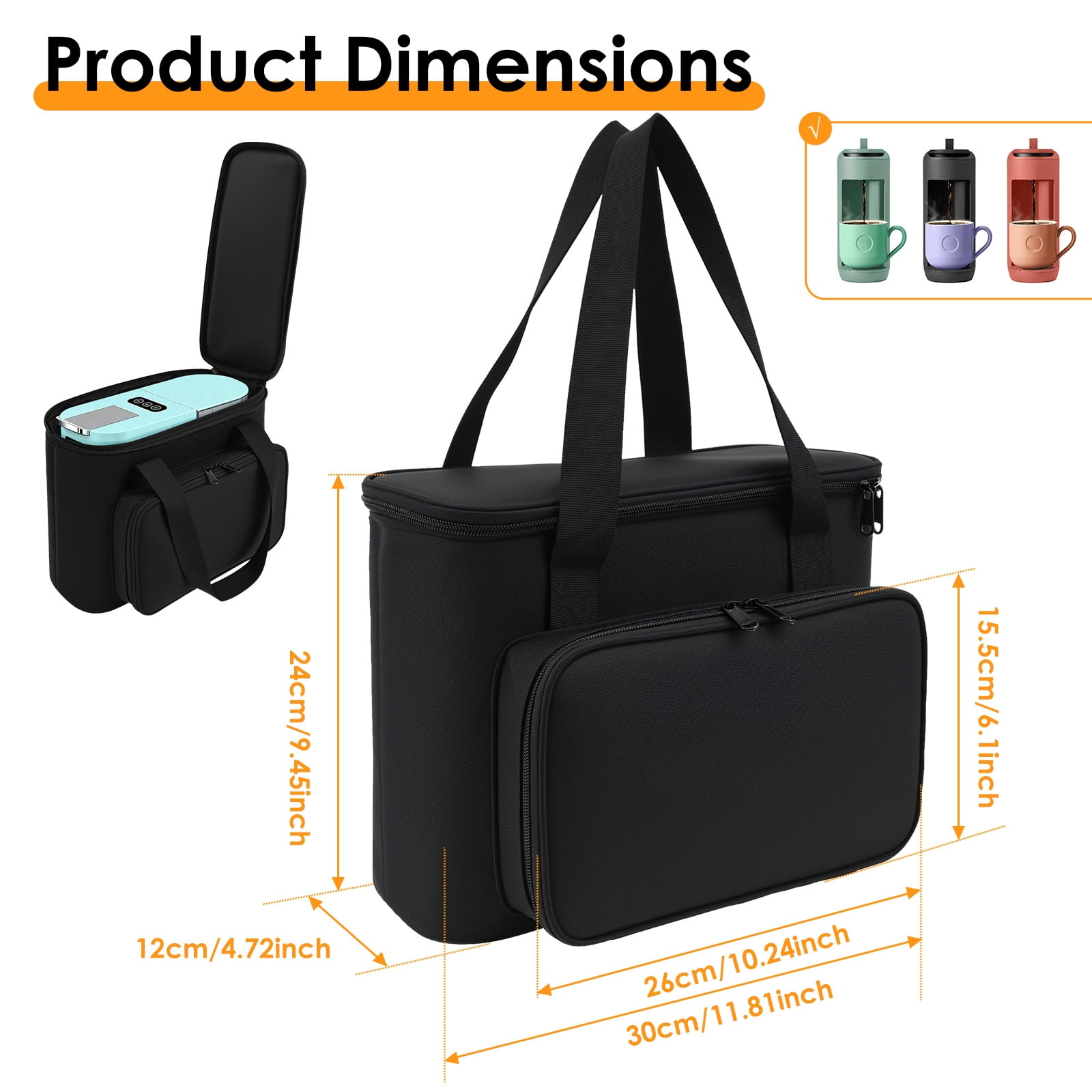 FUYGRCJ Coffee Maker Travel Bag for K Mini Mate, Oxford Cloth Single Serve Coffee Machine Carrying Bag for Home Camping Picnic