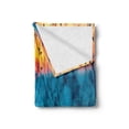 thumbnail image 2 of Nature Soft Flannel Fleece Throw Blanket, Dried Flowers Twigs Tranquil Sunset Scenery Agriculture Autumn Field, Cozy Plush for Indoor and Outdoor Use, 70" x 90", Pale Blue Peach Orange, by Ambesonne, 2 of 5