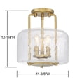 thumbnail image 7 of Avalon 3-Light Ceiling Light in Warm Brass, 7 of 7
