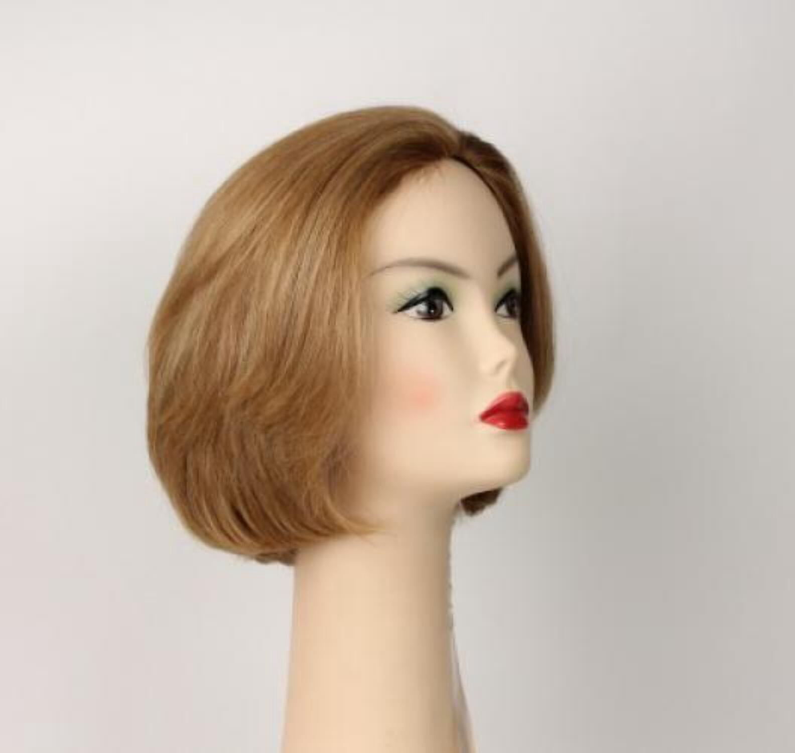 European Human Hair Freeda Wig Medium-Light Blonde Dorothy With Red Tones Size Medium