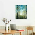 thumbnail image 2 of COMIO Wall Art Decor Green View White Birch Forest Canvas Painting Nature Plant Picture Wildlife Trees Landscape Artwork Home Living Room Bedroom Office Wall Decoration, 2 of 4