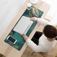 thumbnail image 5 of Green Palm Large Leaves Mouse Mat, Rectangle Large Non-Slip Rubber Gaming Mouse Pad with Stitched Edges, Office Mouse Pad for Women Men Kids, 31.5x11.8in, 5 of 7