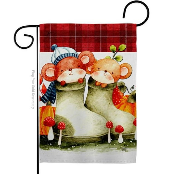 Ornament Collection G192672-BO Mousy Winter Animals Critter 13 x 18.5 in. Double-Sided Decorative Vertical Garden Flags for House Decoration Banner Yard Gift