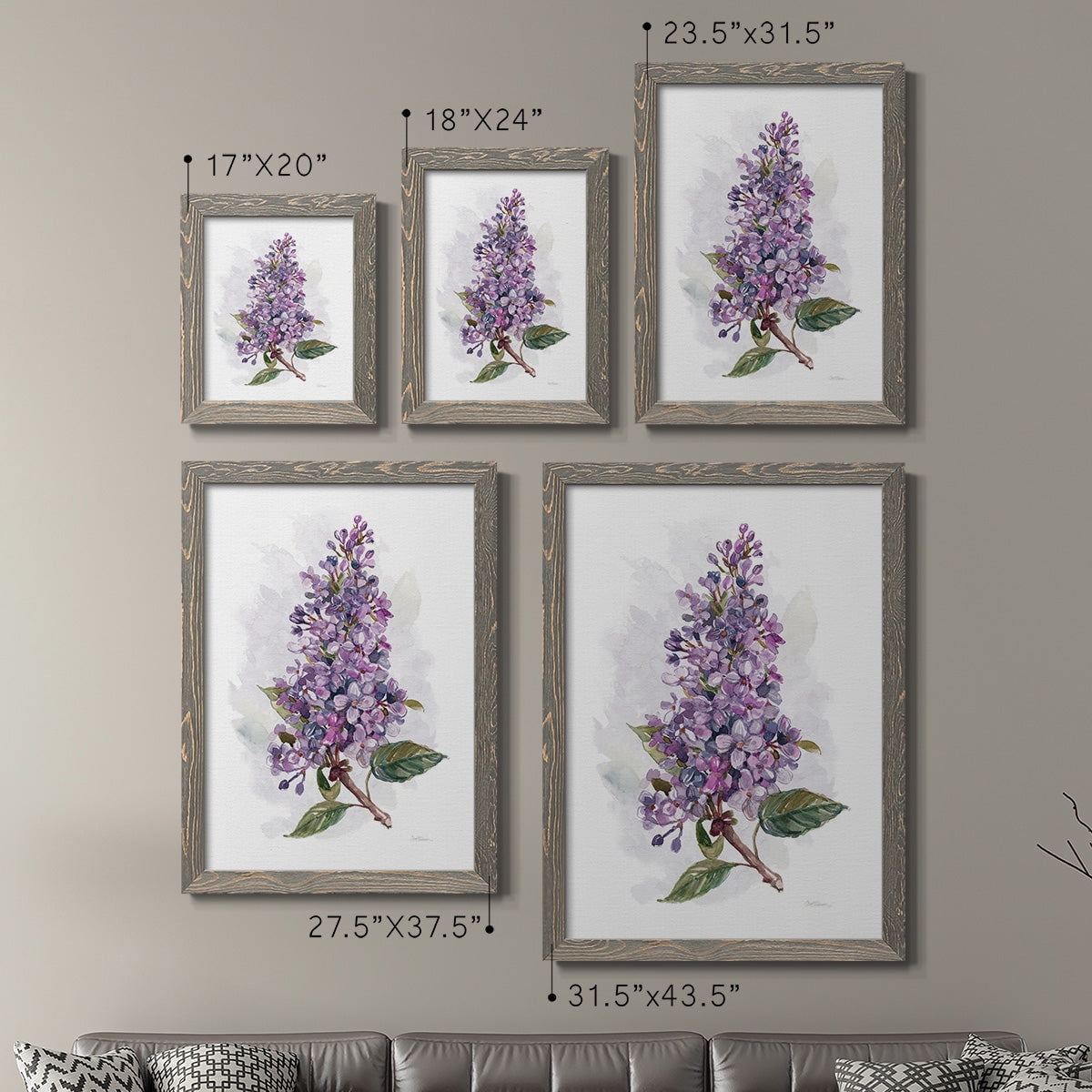 Awash in Lilac I - Premium Framed Canvas 2 Piece Set - Ready to Hang