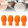 thumbnail image 1 of 4PCS Silicone Drumstick Silent Practice Percussion Tip Stretchable Drum Dampener Accessory for Wooden Instruments, 1 of 7