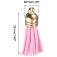 thumbnail image 2 of Uxcell 120 Pack Leather Tassel Keychain Charm Bulk with Cap for DIY, Pink, 2 of 6