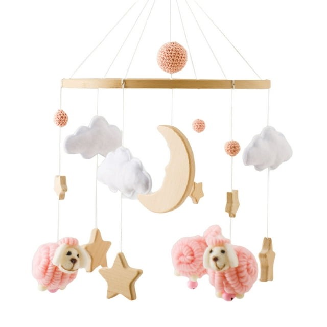 Móvil Para Cuna De Bebé Para Niños Y Niñas Móvil Boho Para Guardería Móvil Para Cama Móvil Para Techo Nubes Luna Colgante Juguete Campana De Viento De Madera Decoración Para Guardería
