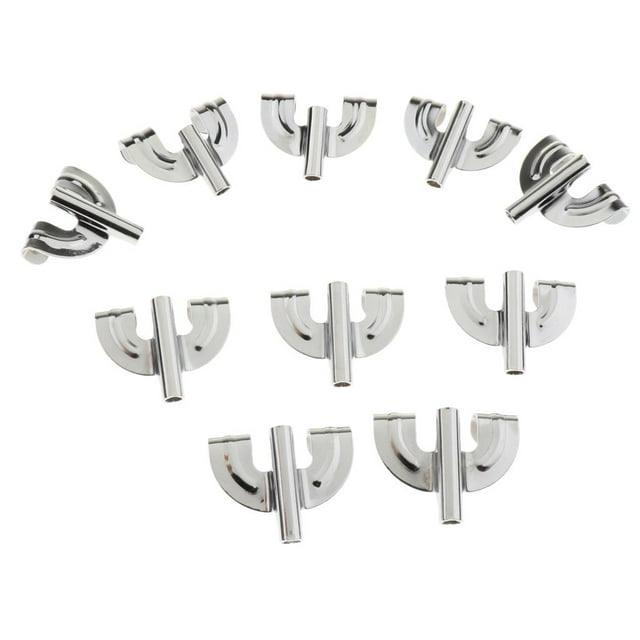 10 plateadas para bombo para accesorios de repuesto de hardware de 10 piezas Yuyangstore Gancho de garra de bombo