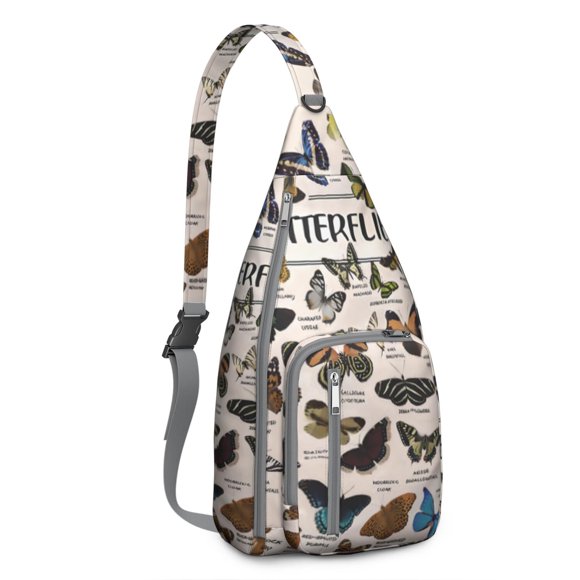 Sac à Dos Floral – Sac Bandoulière Mignon et Coloré pour Amateurs de Papillons, Léger et Durable pour Voyage, Randonnée, Cyclisme et Essentiels Quotidiens
