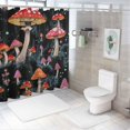 thumbnail image 7 of BCIIG Mushrooms Forest Psychedelic Art Bathroom Decoration Set Polyester Curtain with Hooks 60"x72, 7 of 7