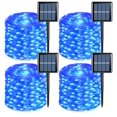 thumbnail image 1 of YEGUO 4 Pack Blue Solar Fairy Lights Outdoor Waterproof, Each 100 LED 33ft String Lights, 8 Modes Twinkle Lights, 1 of 4