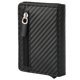 thumbnail image 5 of Tarjetero automático antirrobo para tarjetas de crédito, cartera con cremallera (fibra de carbono negra x 52 #), 5 of 10
