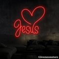 thumbnail image 4 of Glowneon Jesus Heart Neon Sign, Jesus With Heart Led Sign, Christmas Decor, Family Gift, 4 of 5