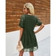 thumbnail image 4 of KIRUNDO, minivestido de verano de manga corta para mujer, vestido informal fluido con cuello de pico Sexy, vestido corto holgado de lunares suizos, vestido de talla grande Zhivalor WMZL-2056-12, 4 of 5