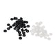thumbnail image 1 of 100 piezas de tapón de goma de silicona, abalorios de anillo, abalorios, cierre de clip para pulsera europea Negro + claro, 1 of 9