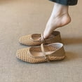 thumbnail image 2 of Woven Mesh Ballet Flats for Women Square Toe Mary Jane Flats Buckle Strap Flat Shoes Comfortable Ballerina Flats Dressy Mesh Shoes Casual Mary Janes for Women, 2 of 10