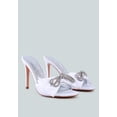 thumbnail image 5 of Brag In Rhinestone Embellished Bow Satin Heels, 5 of 11
