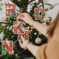 thumbnail image 4 of romoty Personalized Letter X Christmas Ornament, 3.15 in Acrylic Monogram Initial Tree Pendant with DIY Writeable Back for Xmas Tree Wreath Mantel Kids Stocking Stuffer Gift, 4 of 6