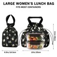 thumbnail image 5 of Pioneer Flower Floral Print Pattern Drawstring Lunch Bag Women - Drawstring Lunch Bag Insulated for Work Office - Stain-Resistant Large Lunchbags for Women with Multi-Pockets, 5 of 6