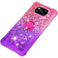 thumbnail image 6 of Phone Case for Xiaomi Poco X3 NFC, Case for Xiaomi Poco X3 Pro, Shiny Bling Quicksand Effect TPU Bumper Case with Four Corners Protection Cover for Xiaomi Poco X3 NFC/X3 Pro, Pink Purple, 6 of 7