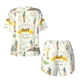 thumbnail image 5 of Lsque Golf Icons And Golfer Women's Short-Sleeved Pajama Set - 2 Piece Soft and Lightweight Sleepwear Set-3X-Large, 5 of 9