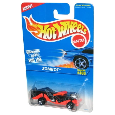 Hot Wheels Zombot (1995) Black & Orange Collector Toy Car #460