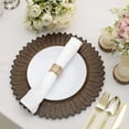 thumbnail image 5 of Efavormart 6 Pack | 13" Matte Natural Sunflower Plastic Dinner Charger Plates, Disposable Round Serving Trays, 5 of 11