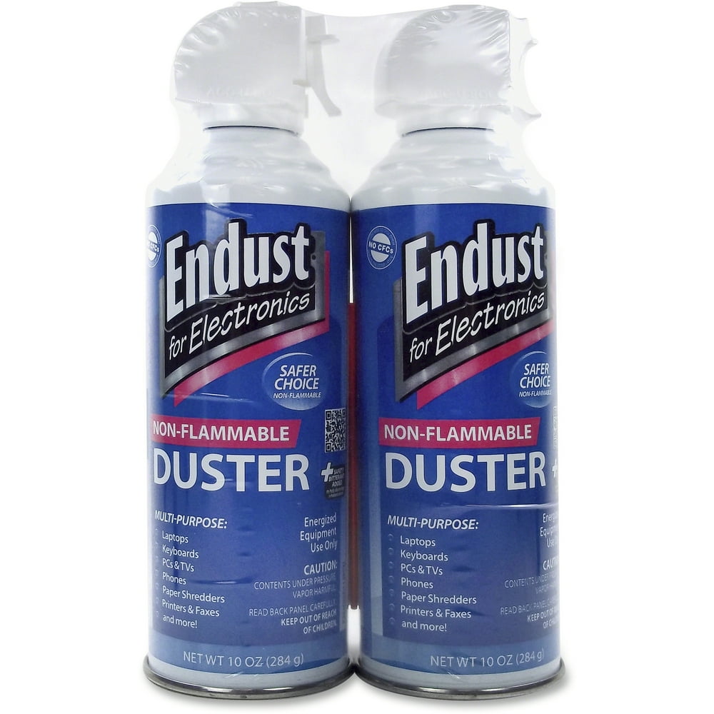 Endust 10 oz Air Duster with Bitterant, Blue, 2 / Pack (Quantity