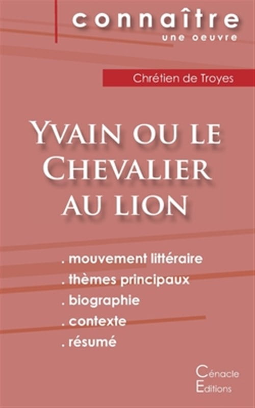 Pre-Owned Fiche de lecture Yvain ou le Chevalier au lion de Chr?tien de ...
