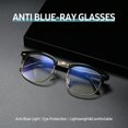 thumbnail image 3 of Amdohai Blue-ray Glasses Universal Blue Light Blocking Glasses Fatigue Proof Lightweight Eye Protection Glasses Orange+Gold, 3 of 7